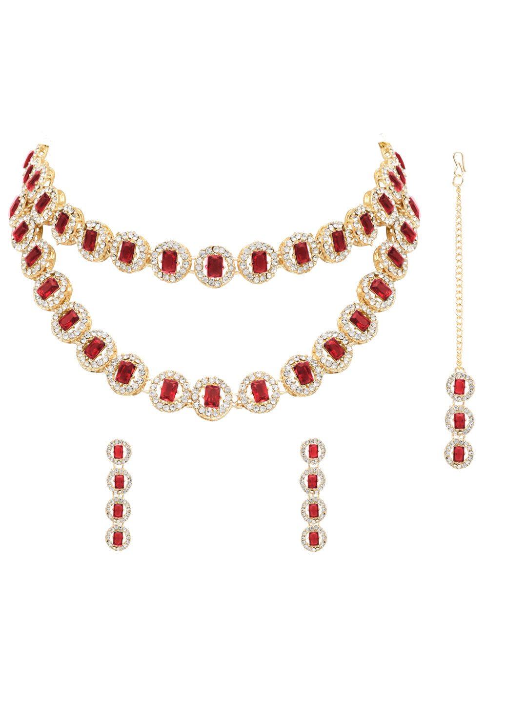 Ishvira Pink Necklace Set