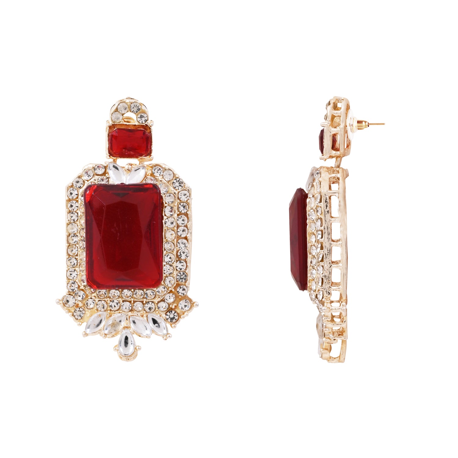 Vrinaya Maroon Necklace Set