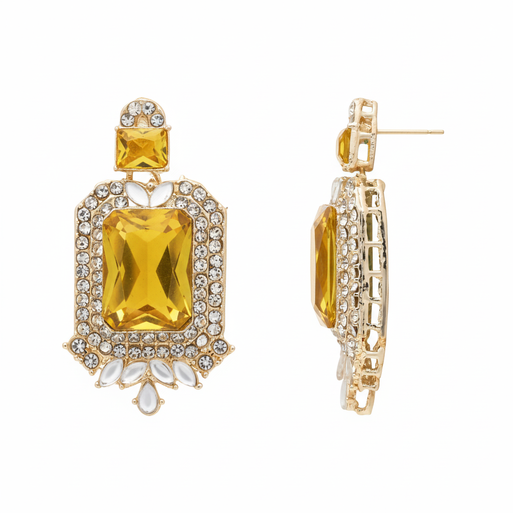 Vrinaya Yellow Necklace Set