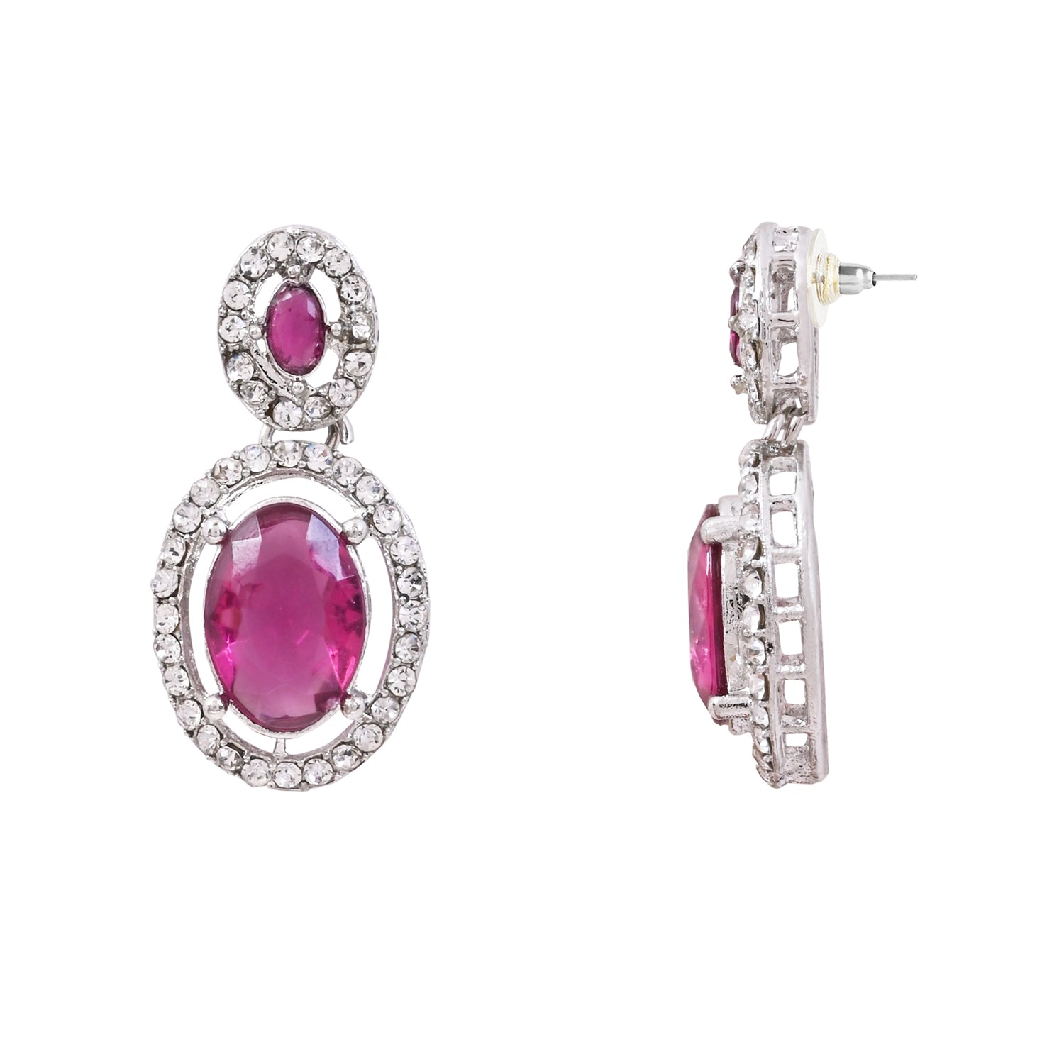 Ziyana Silver Wine Necklace Set