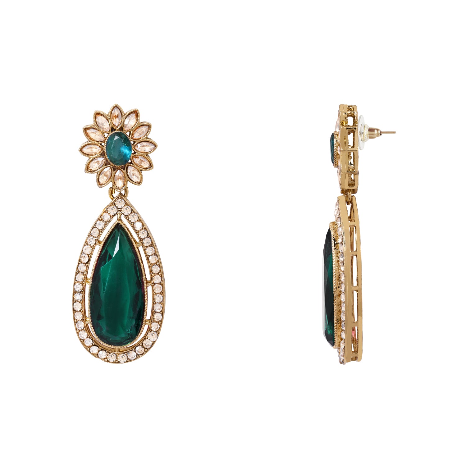 Nyathi -Traditional Green Temple Necklace Set
