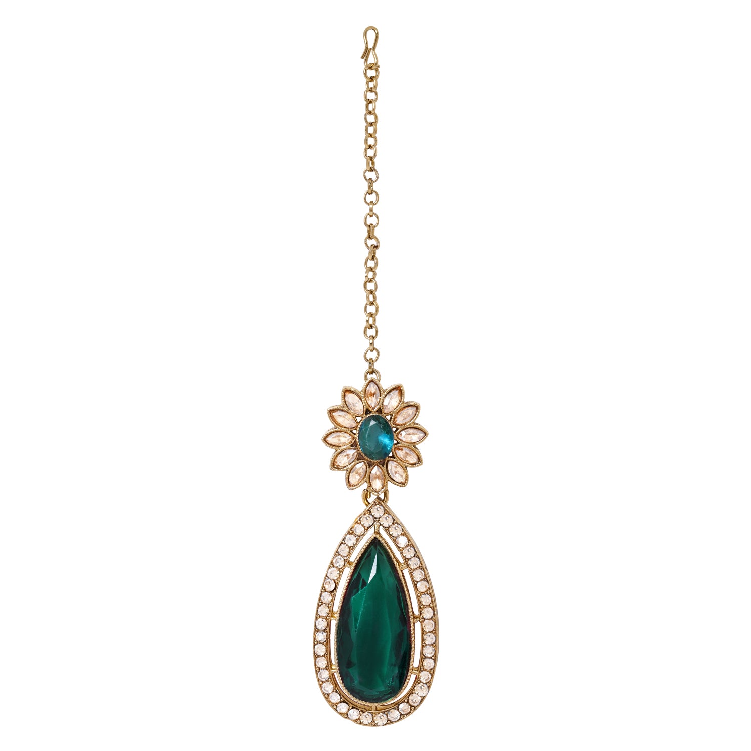 Nyathi -Traditional Green Temple Necklace Set