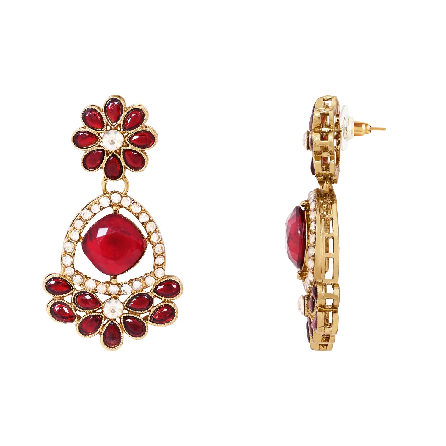 Aryahi - Bold Maroon Bridal Necklace Set