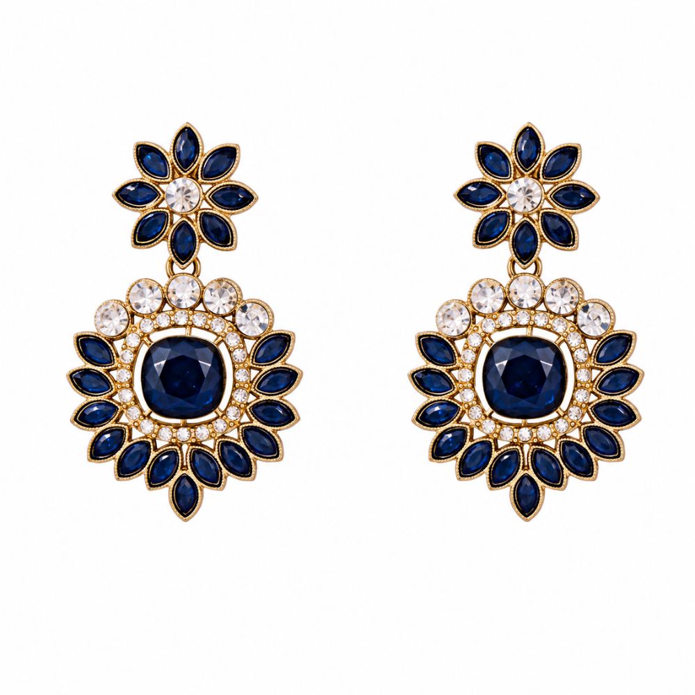Ashvika -Montana colour Dual Layer Necklace Set