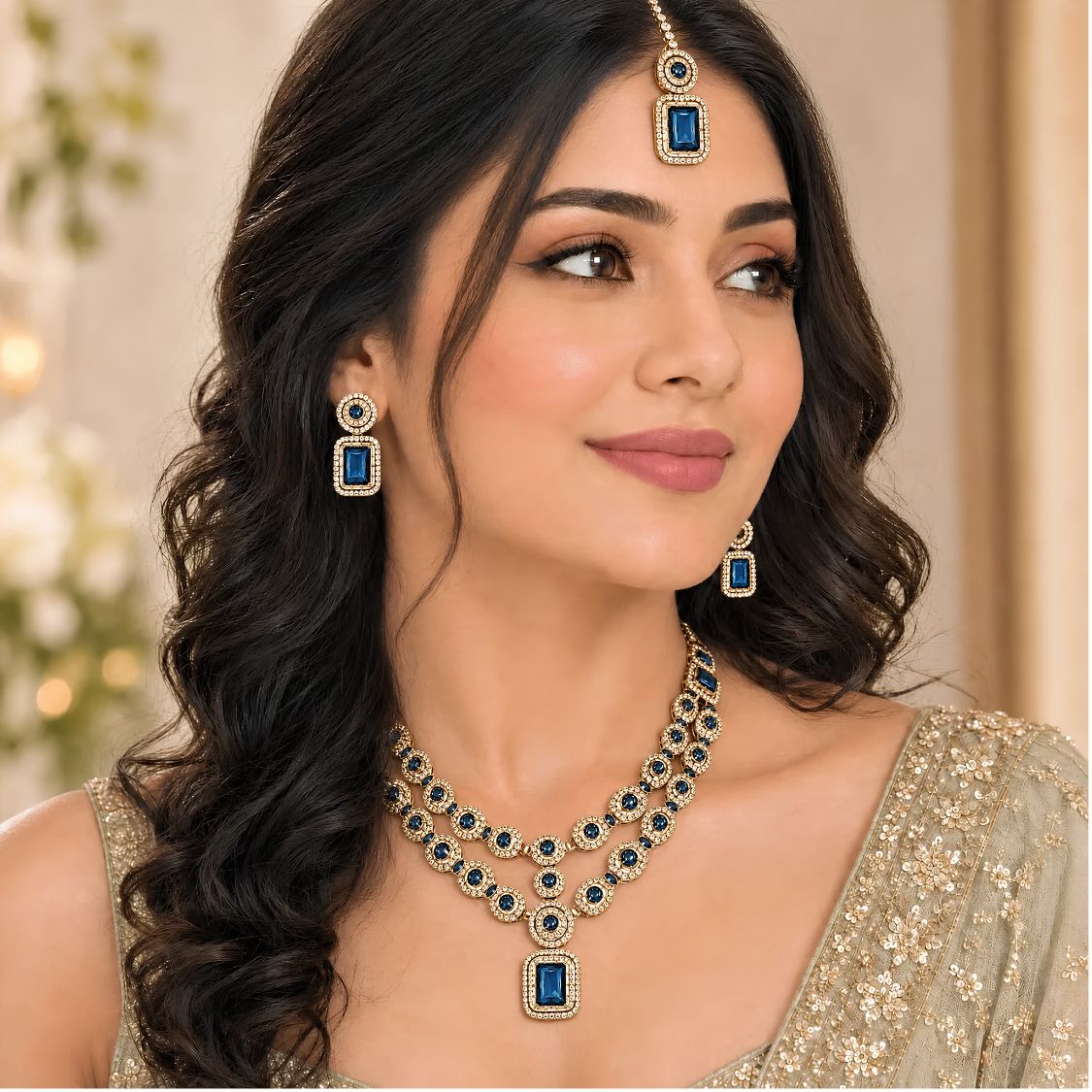 Divyani - Montana Kundan Statement Necklace Set