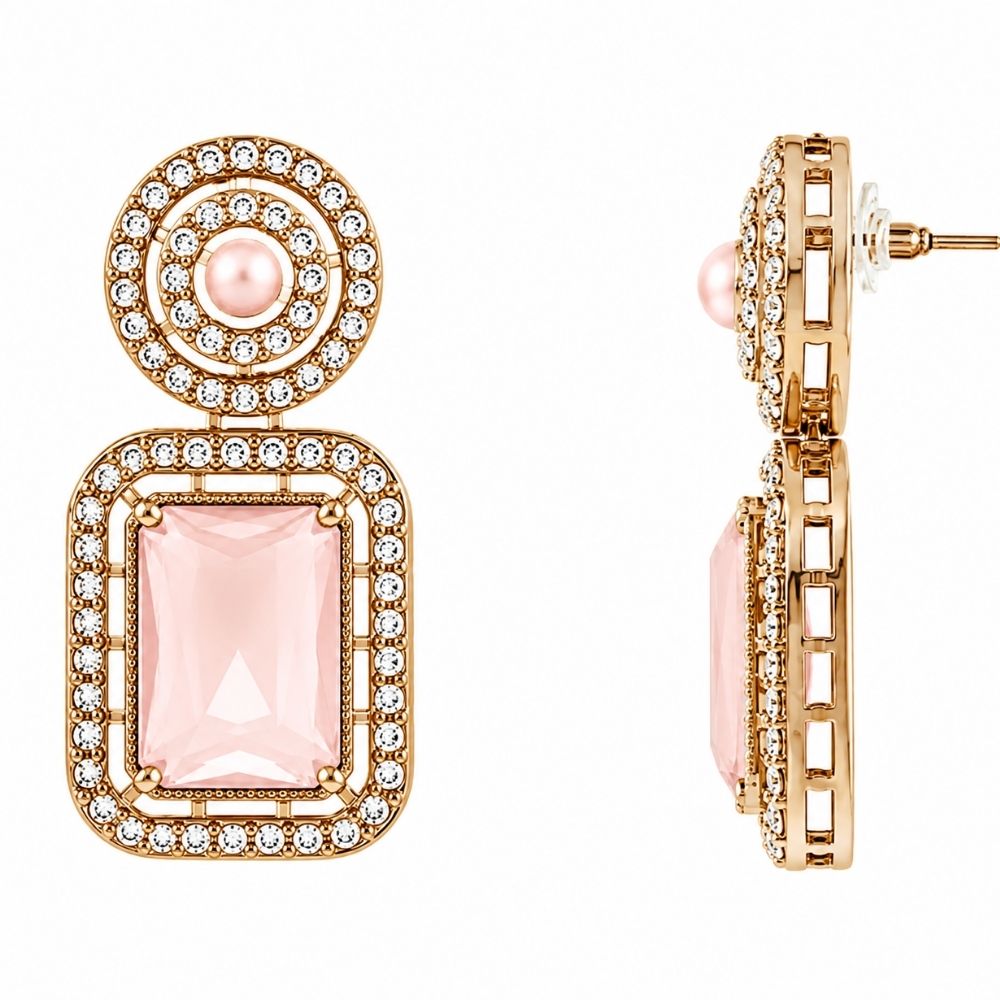 Divyani - Pink Kundan Statement Necklace Set