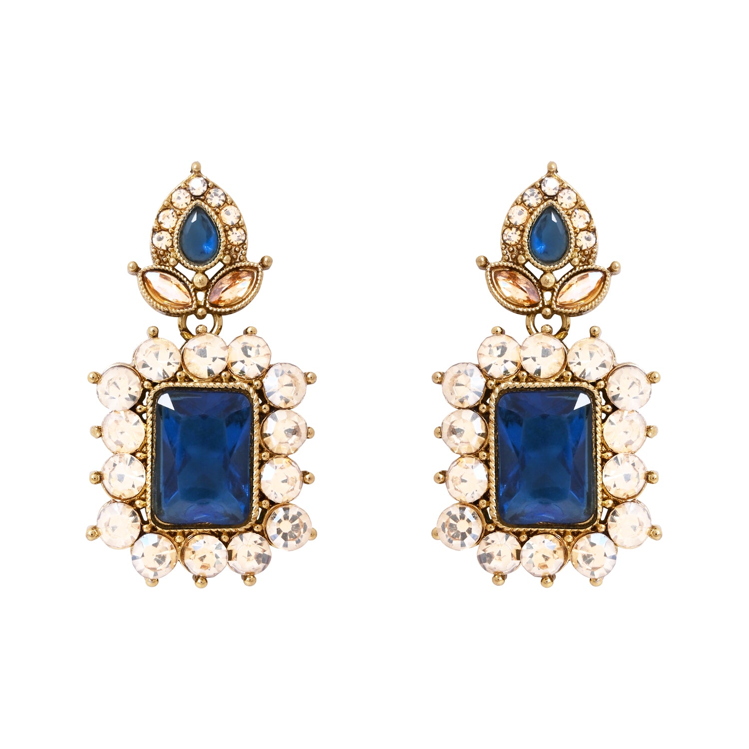 Dyuthi - MontanaTeal Stone Classic Necklace Set