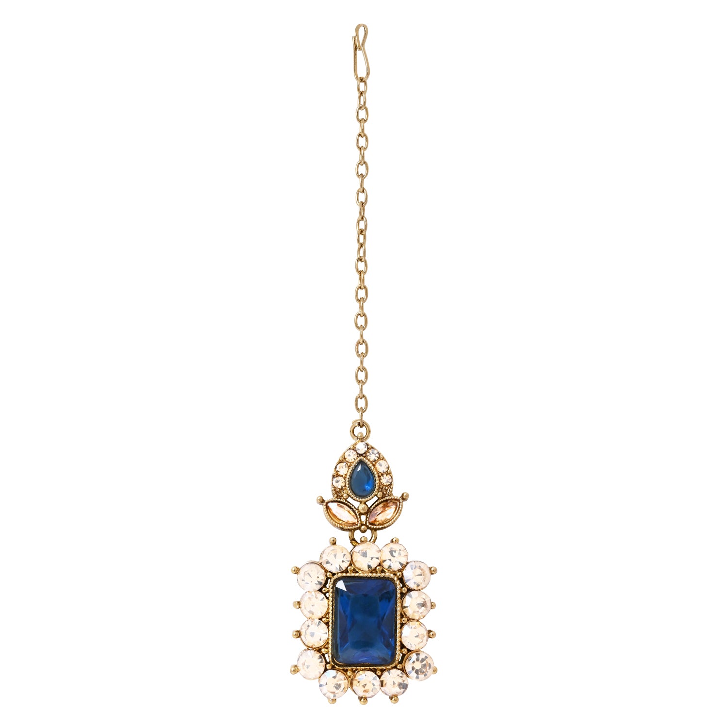 Dyuthi - MontanaTeal Stone Classic Necklace Set