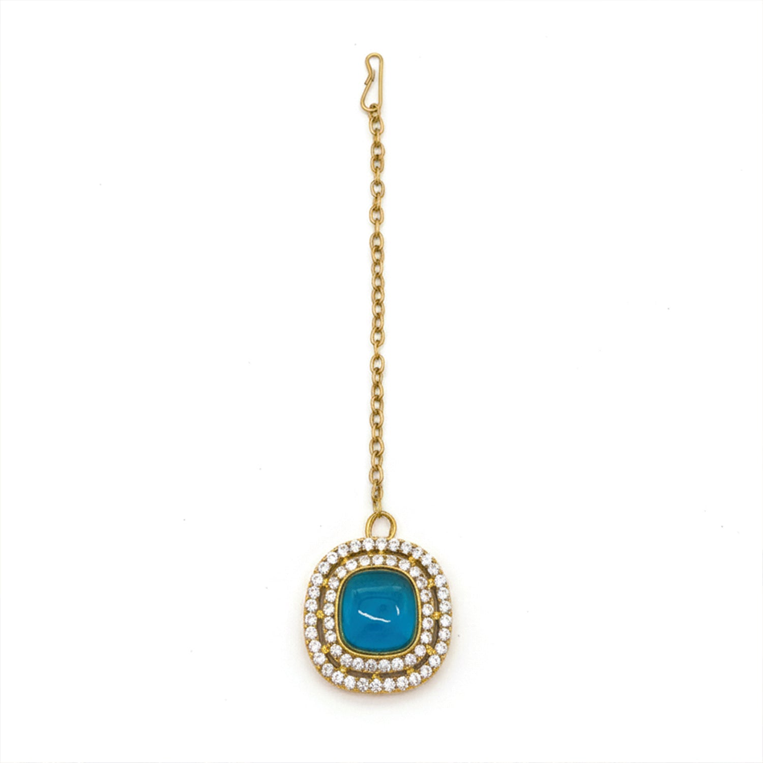 Rosalind-Montana Kundan-Style Gold-Tone Necklace Set with Maang Tikka