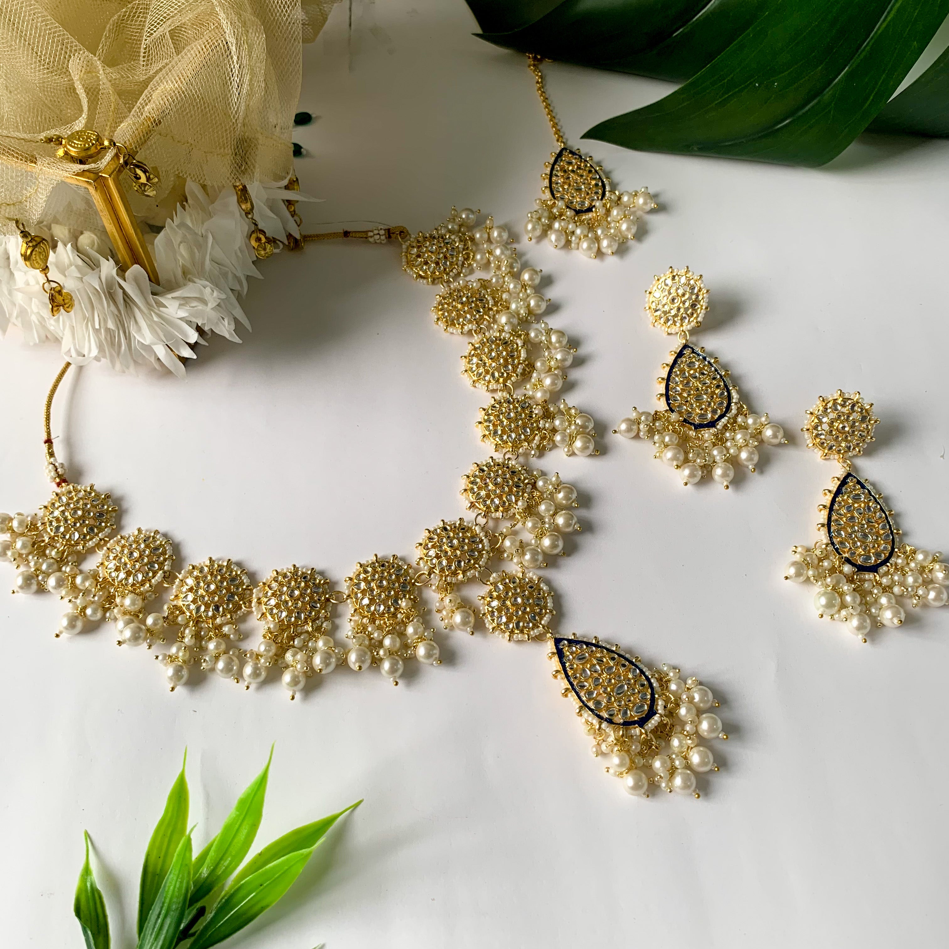 Jannat Blue Necklace Set
