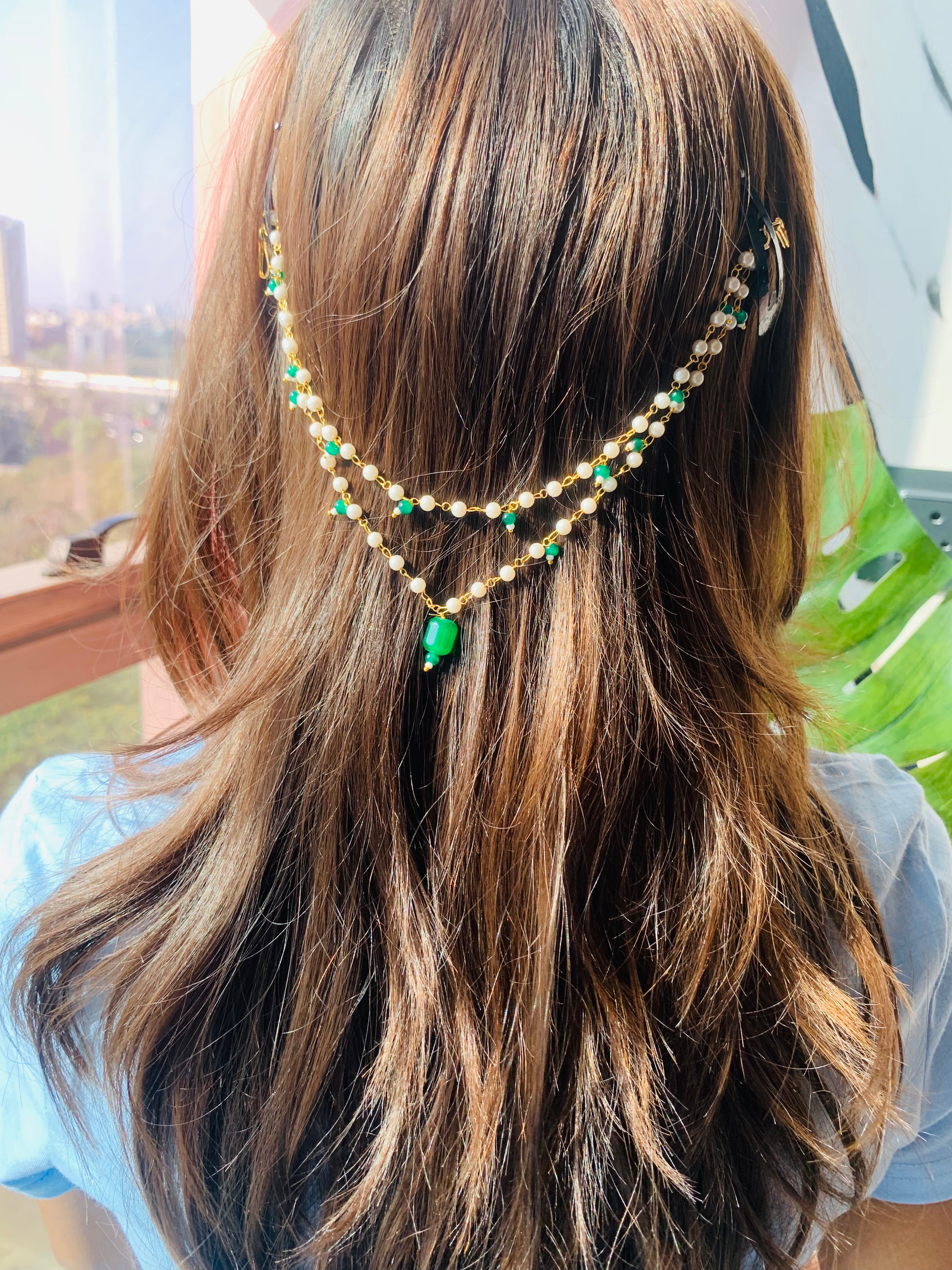 Kainaat Pearl HairChain