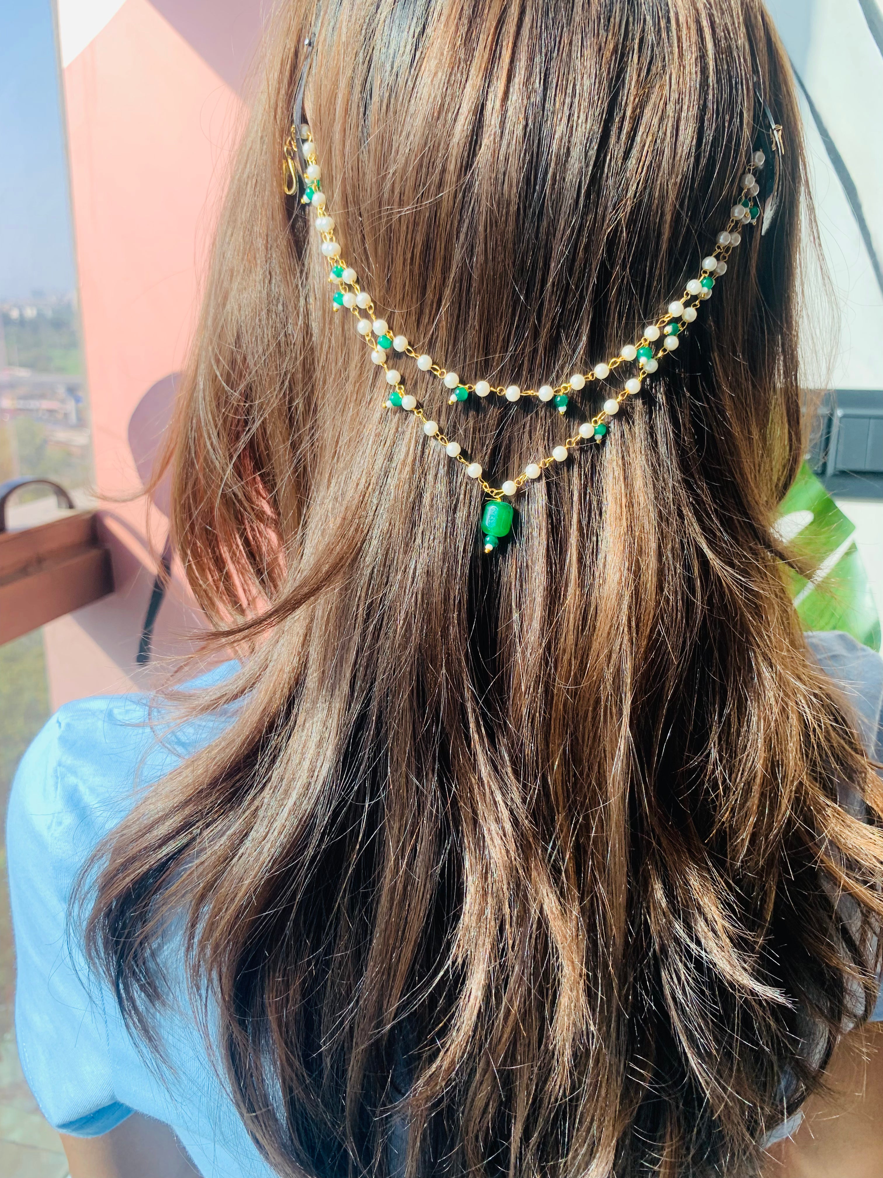 Kainaat Pearl HairChain
