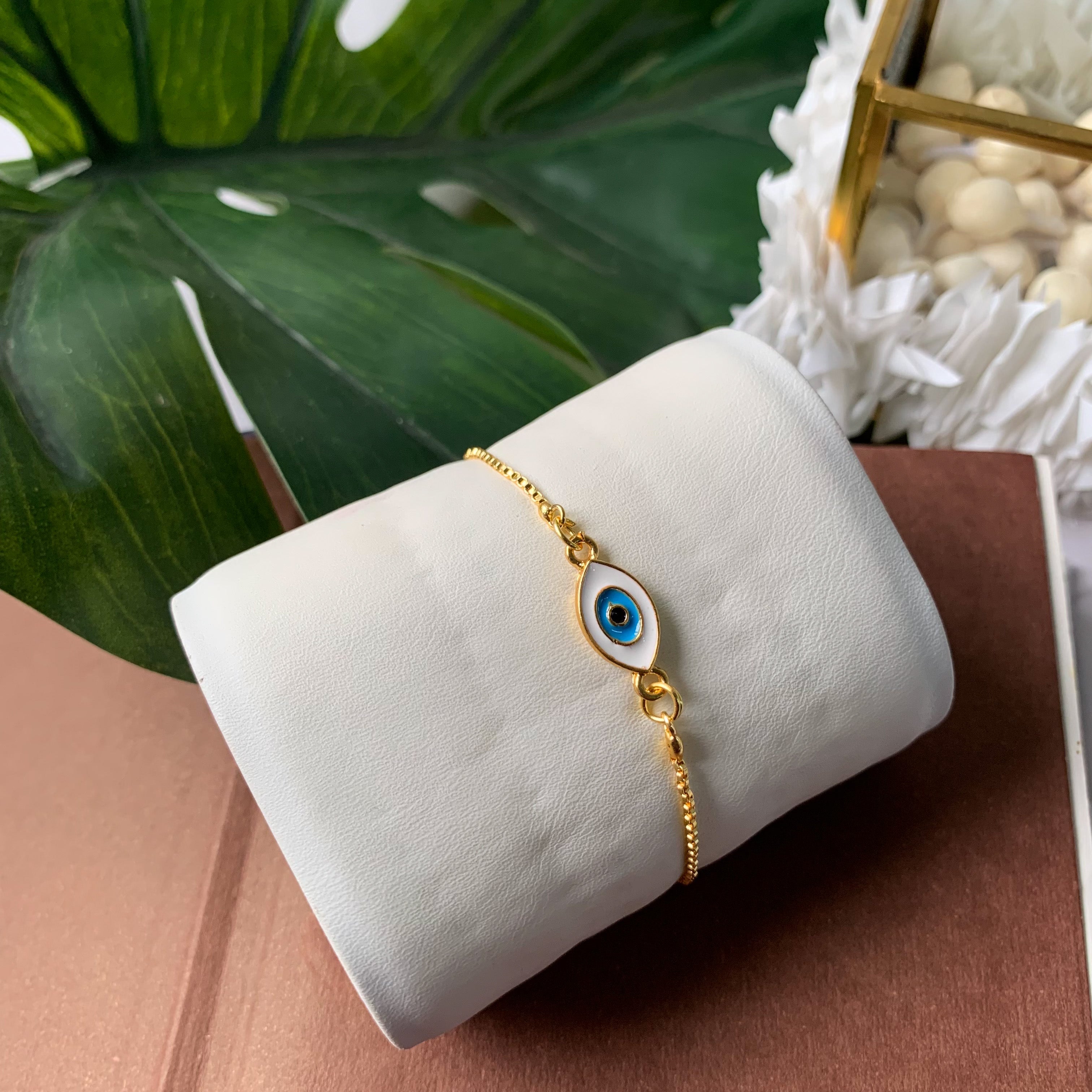 Evil Eye Shape Enamel Bracelet