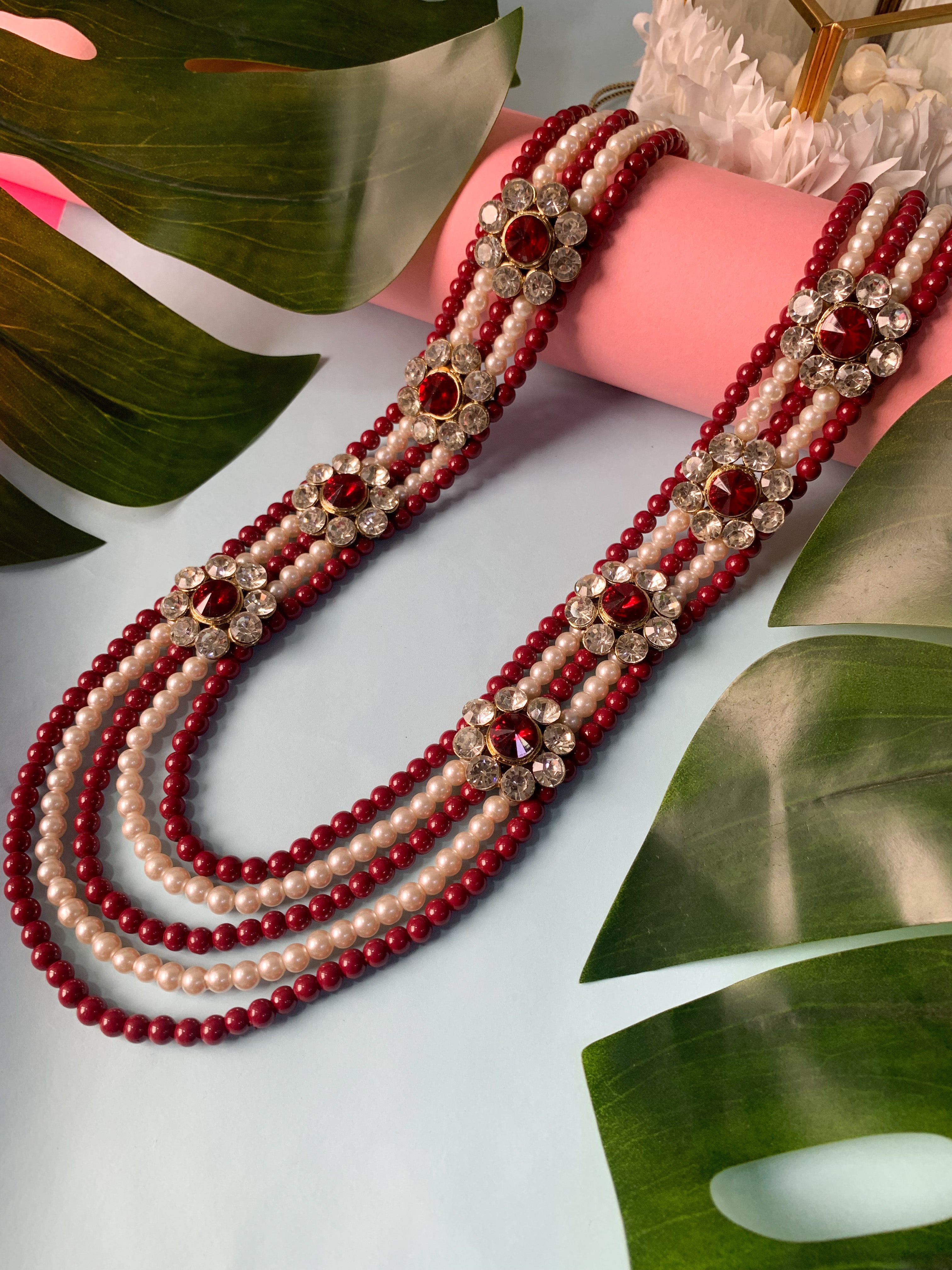 Arjun Maroon Necklace