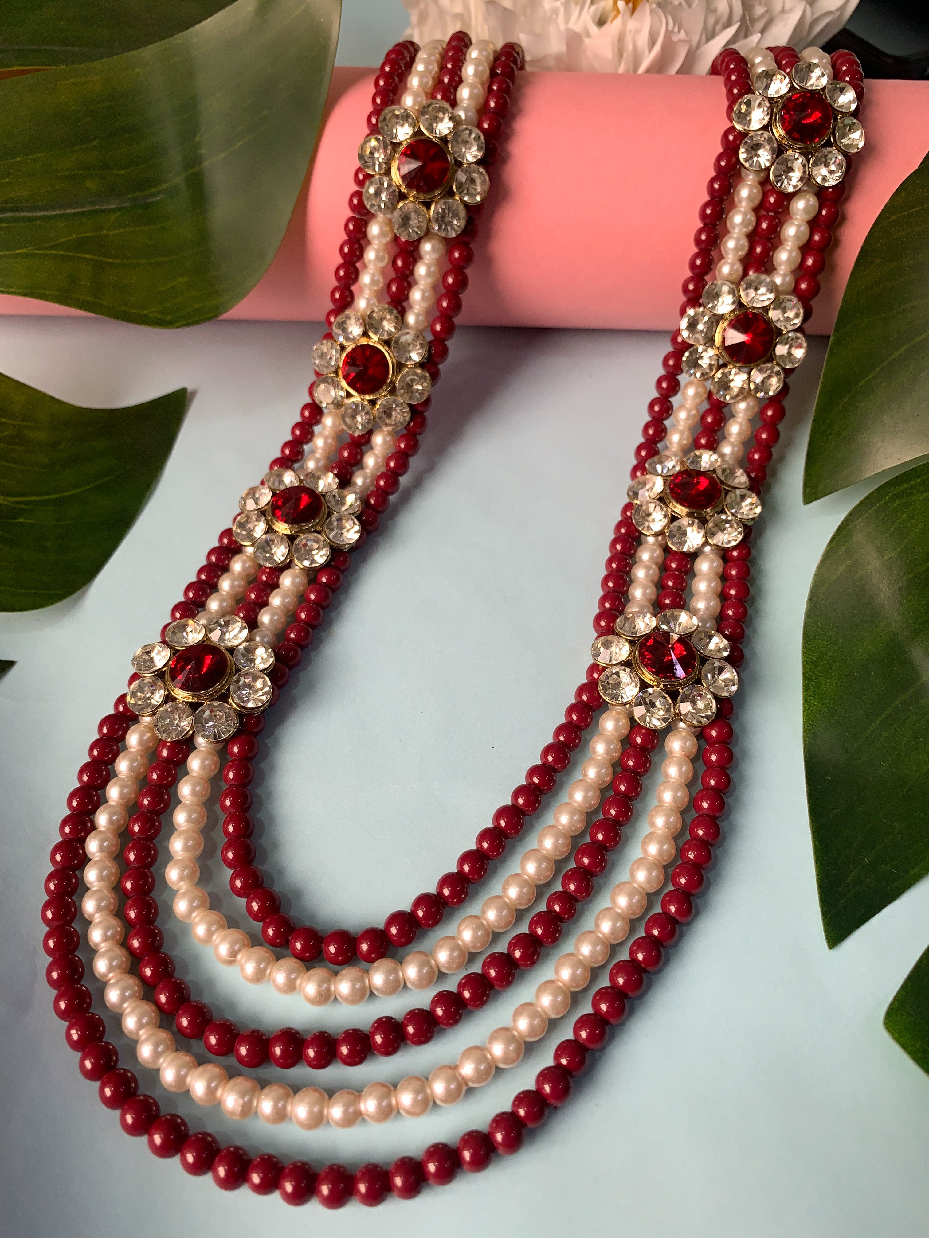Arjun Maroon Necklace