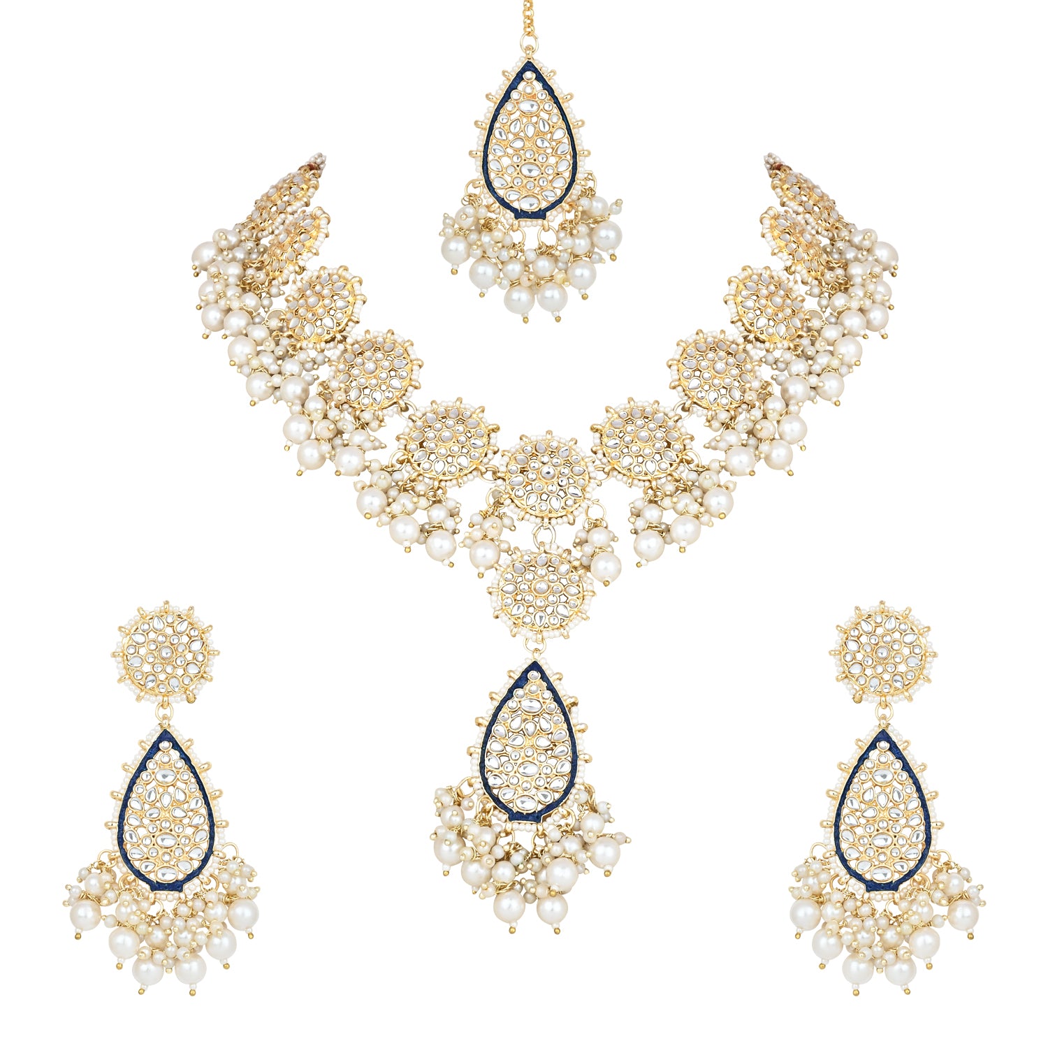 Jannat Blue Necklace Set