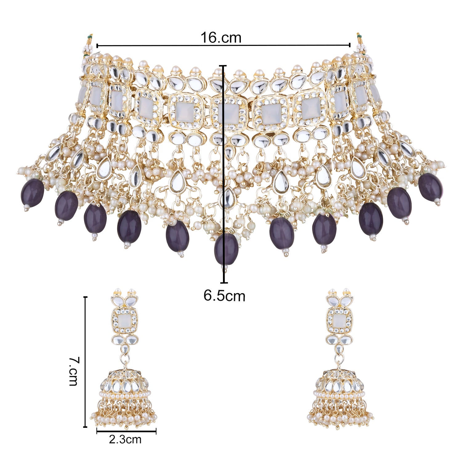 Avishi Grey Choker Set