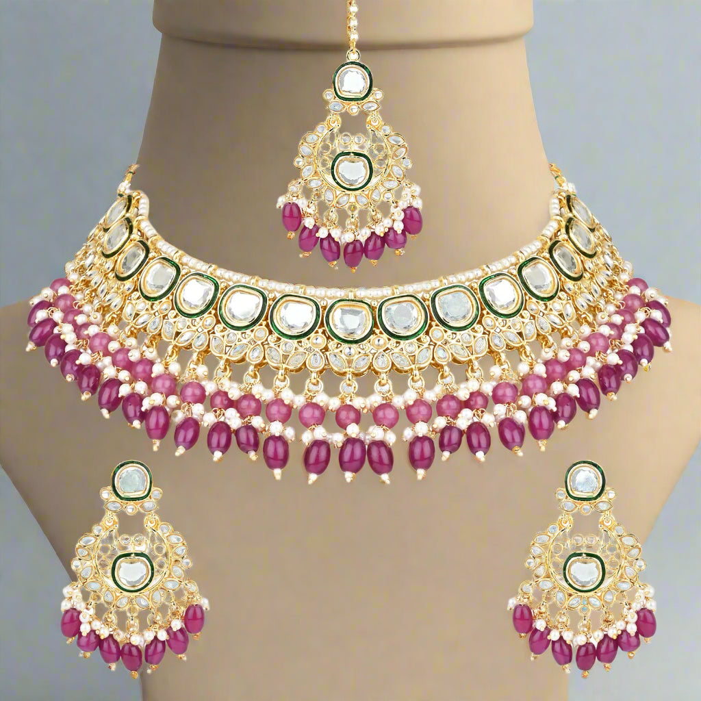 Abhilasha Wine Jewellery SEt