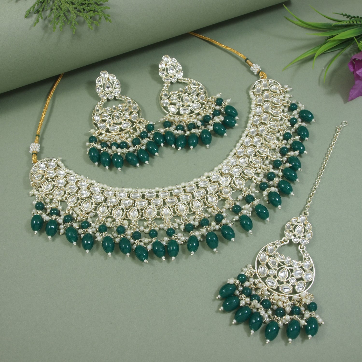 Sharmila Green Jewellery Set