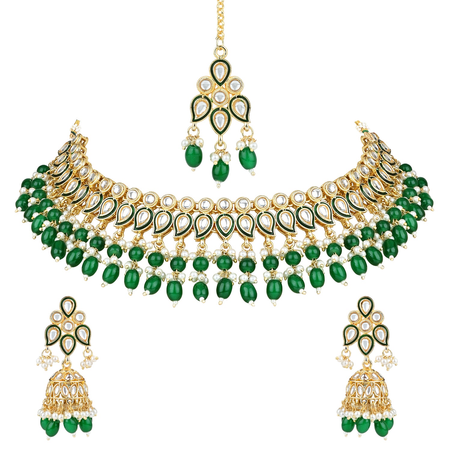 Madhu Green Choker