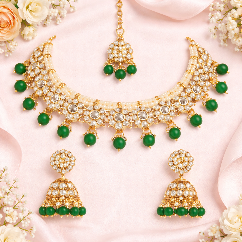 Vyoma Green Choker Set