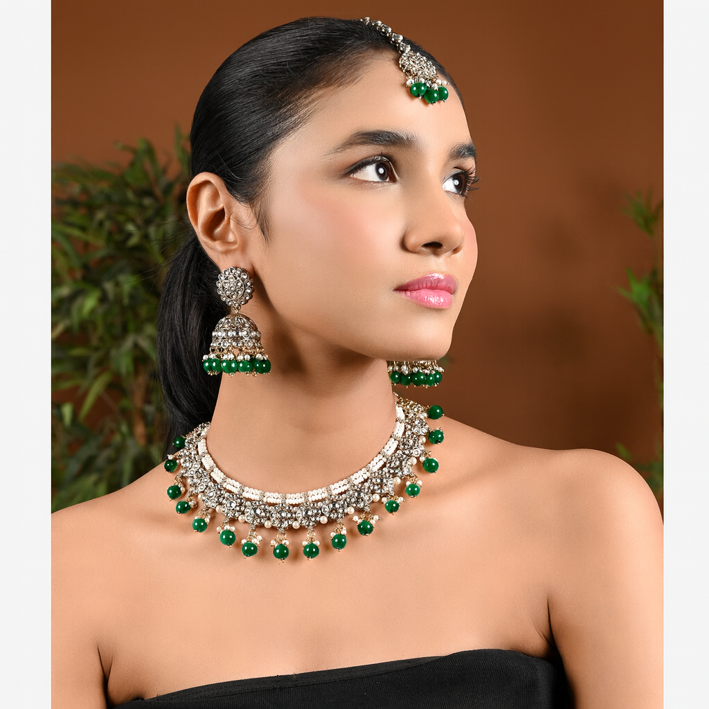Vyoma Green Choker Set