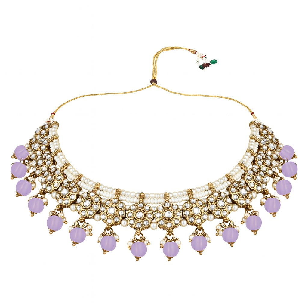 Vyoma Purple Choker Set