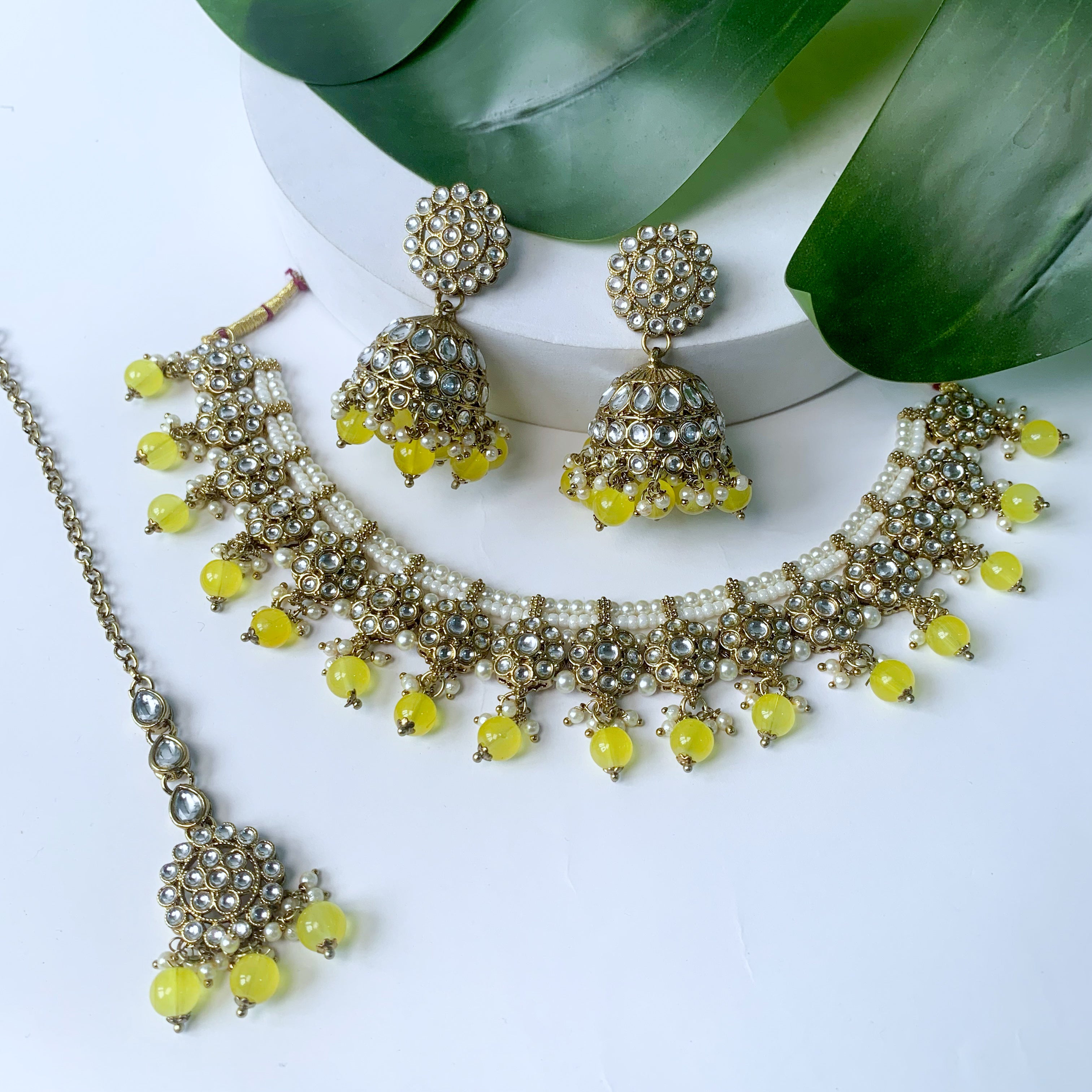 Vyoma Yellow Choker Set