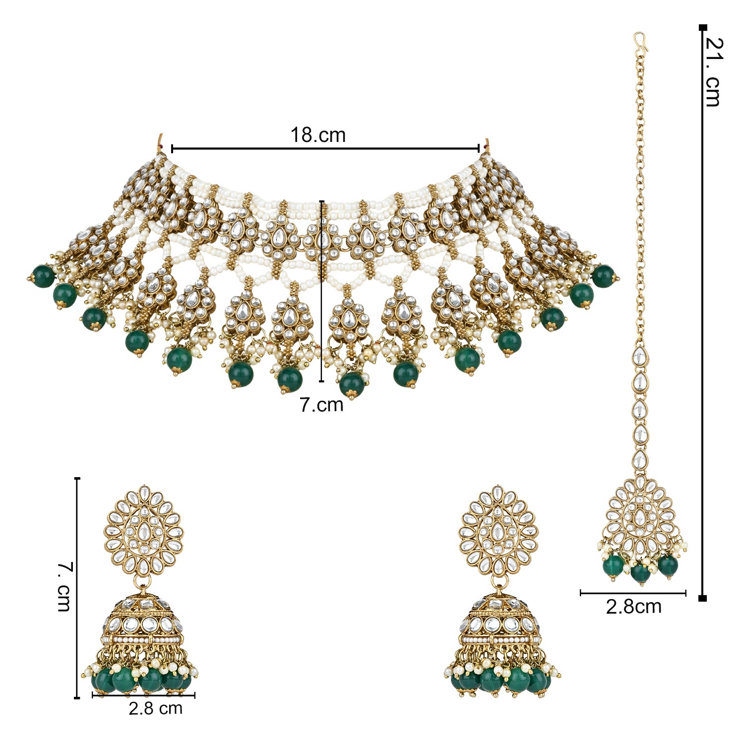 Neesha Green Choker Set