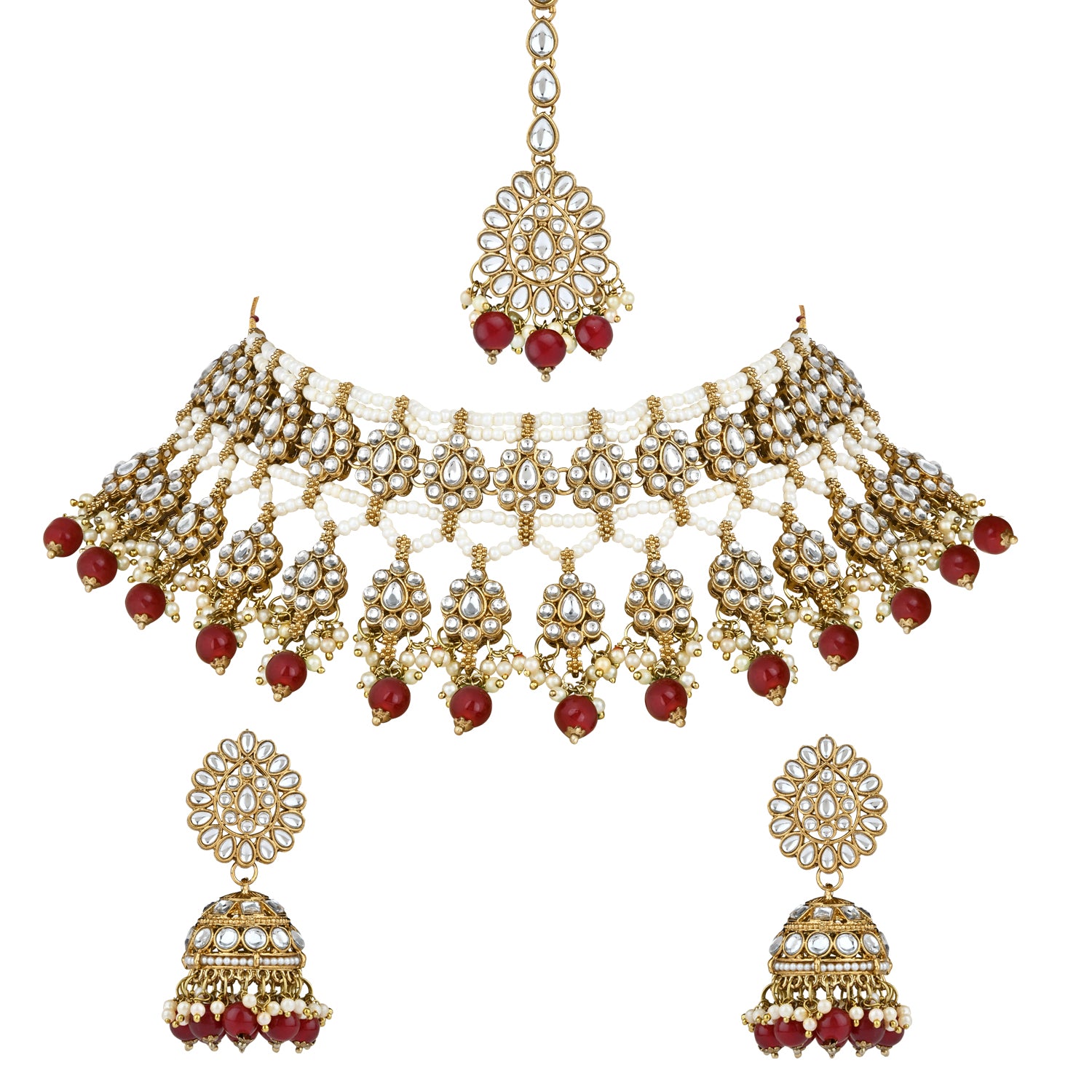 Neesha Maroon Choker Set