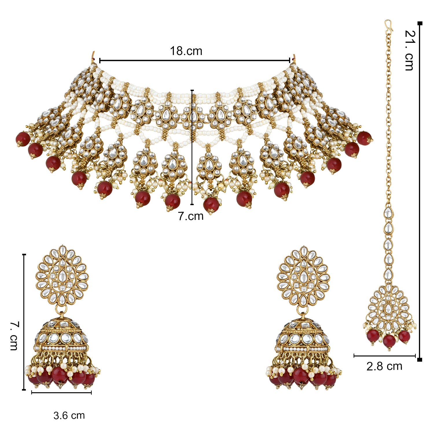 Neesha Maroon Choker Set