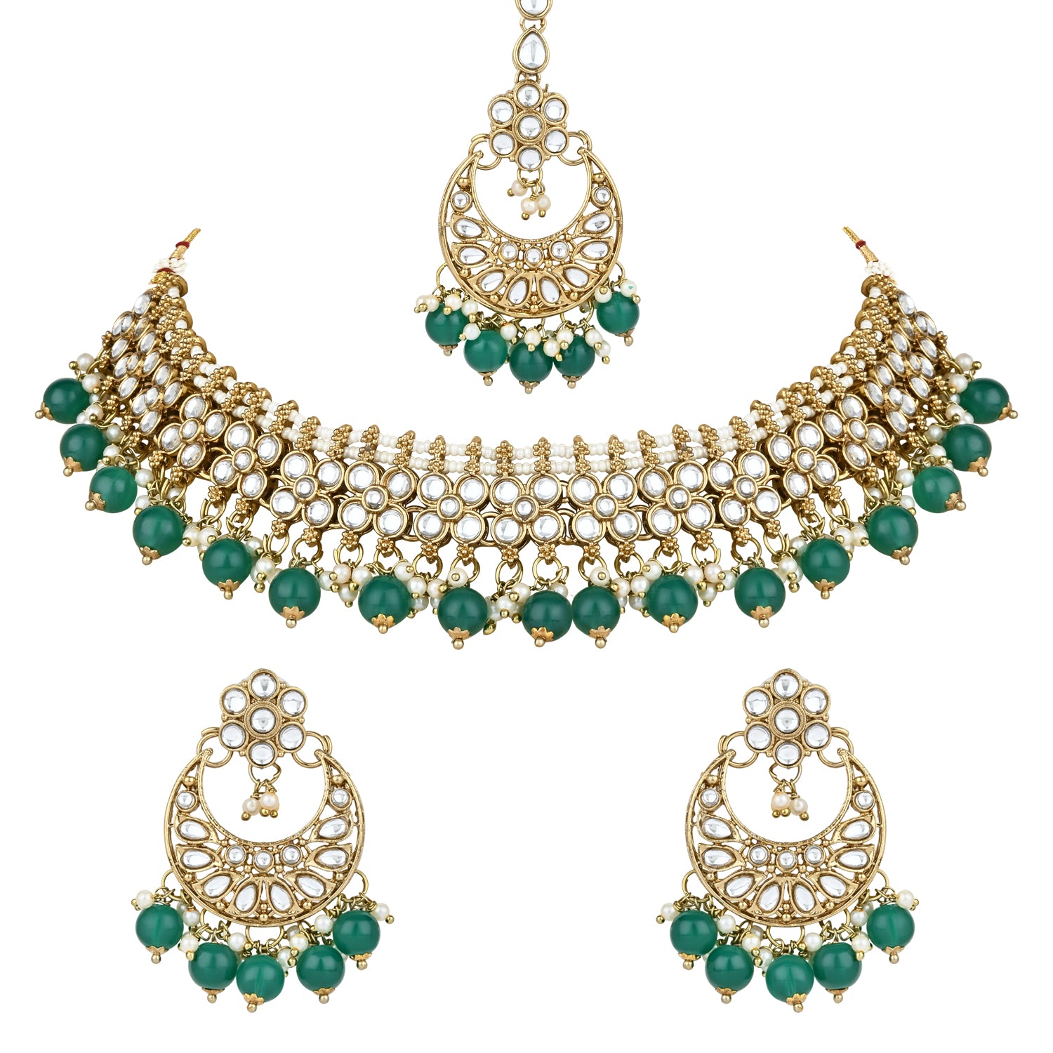 Aanchal Green Necklace Set