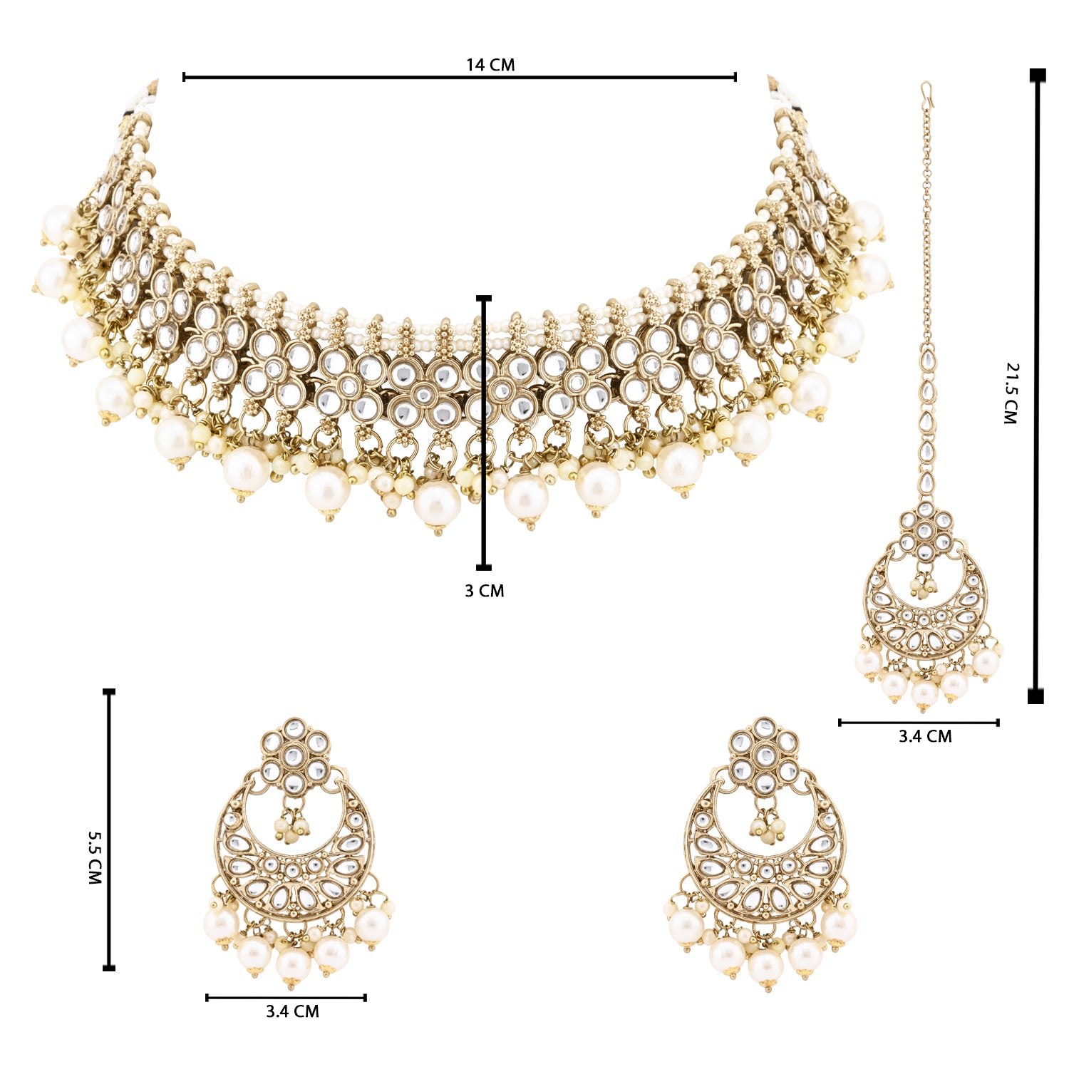 Aanchal White Necklace Set