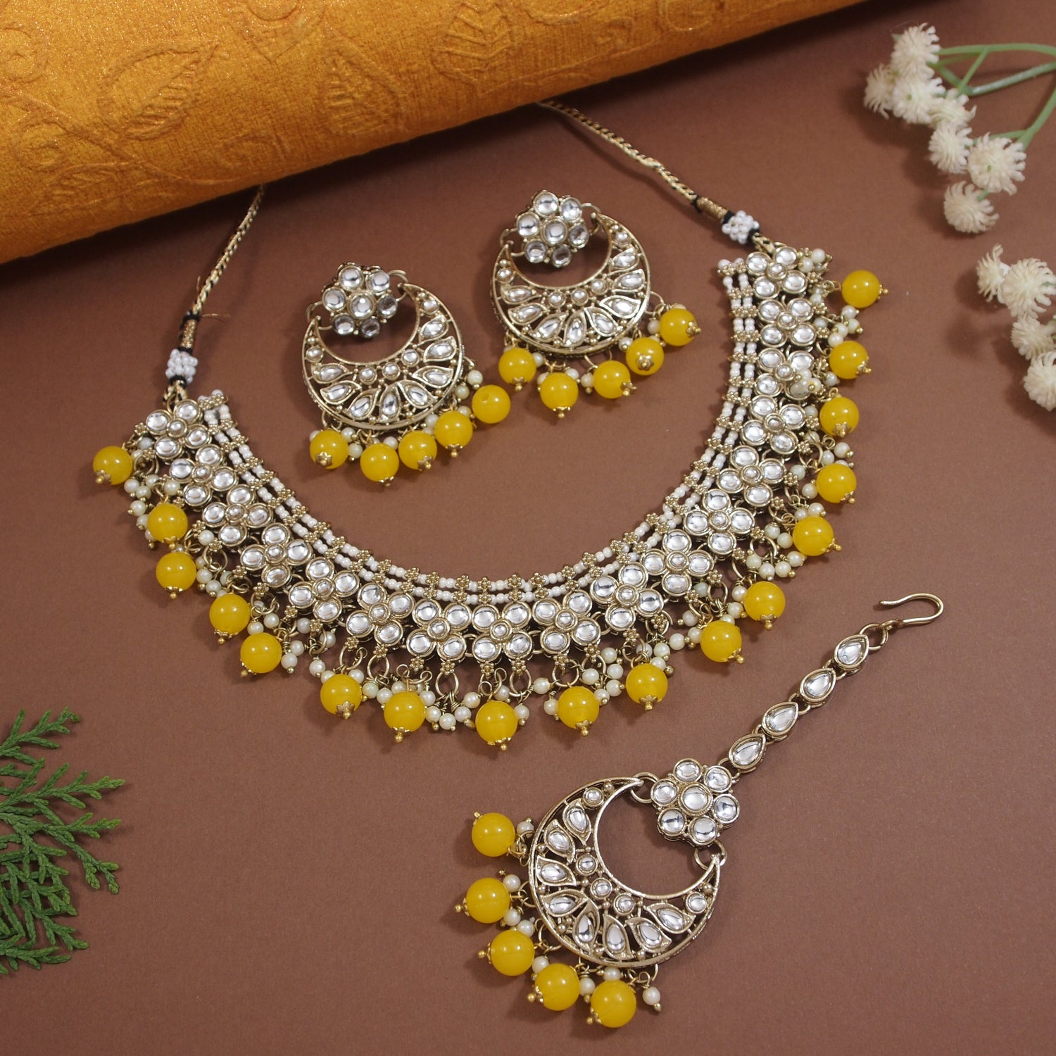 Aanchal Yellow Necklace Set