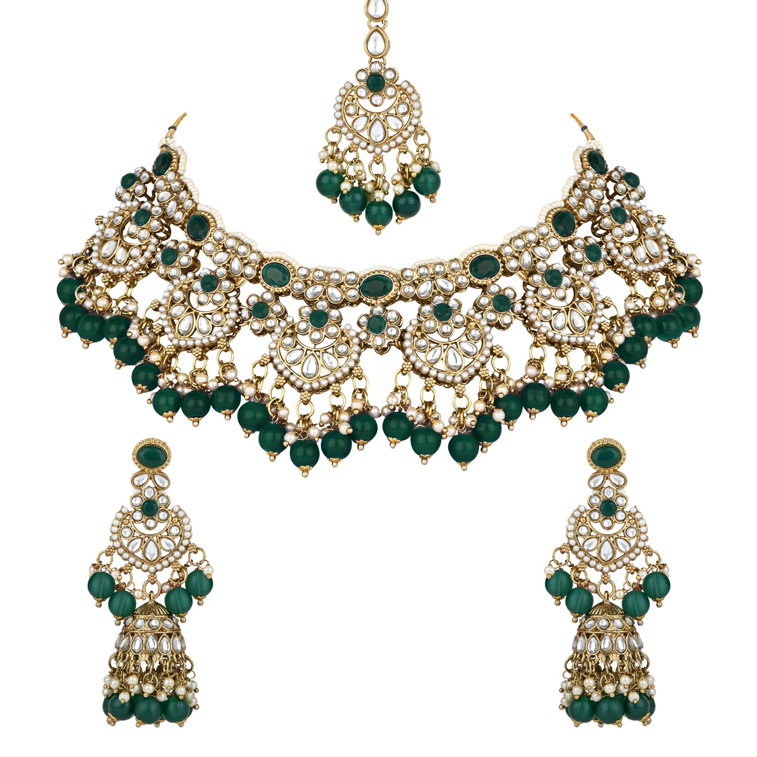 Nalini Green Choker Set