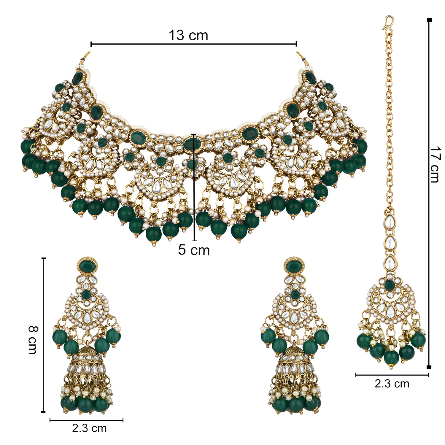 Nalini Green Choker Set