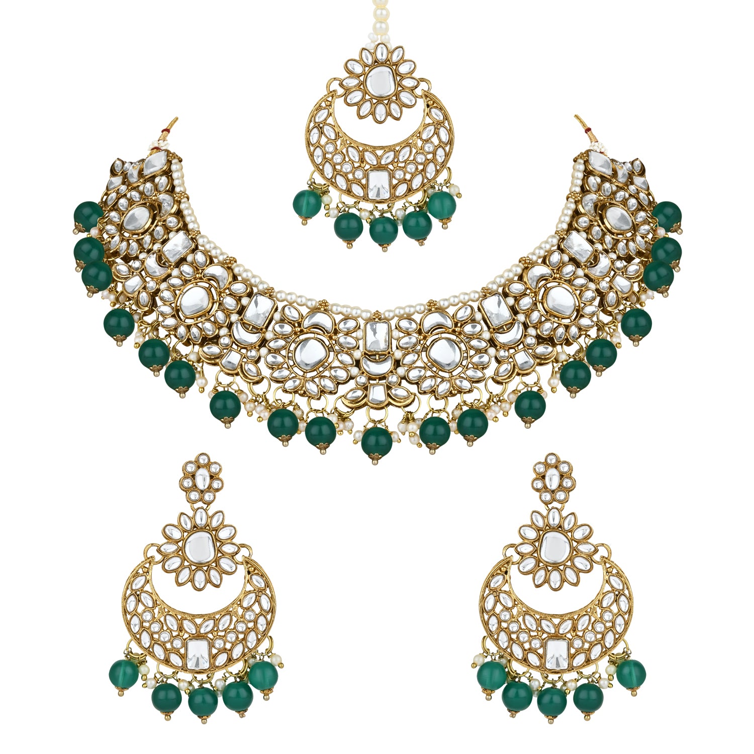 Paromita Green Choker Set