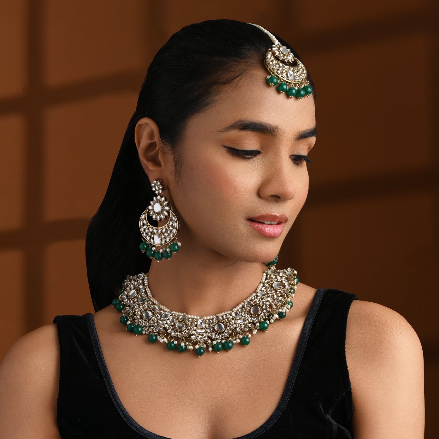 Paromita Green Choker Set