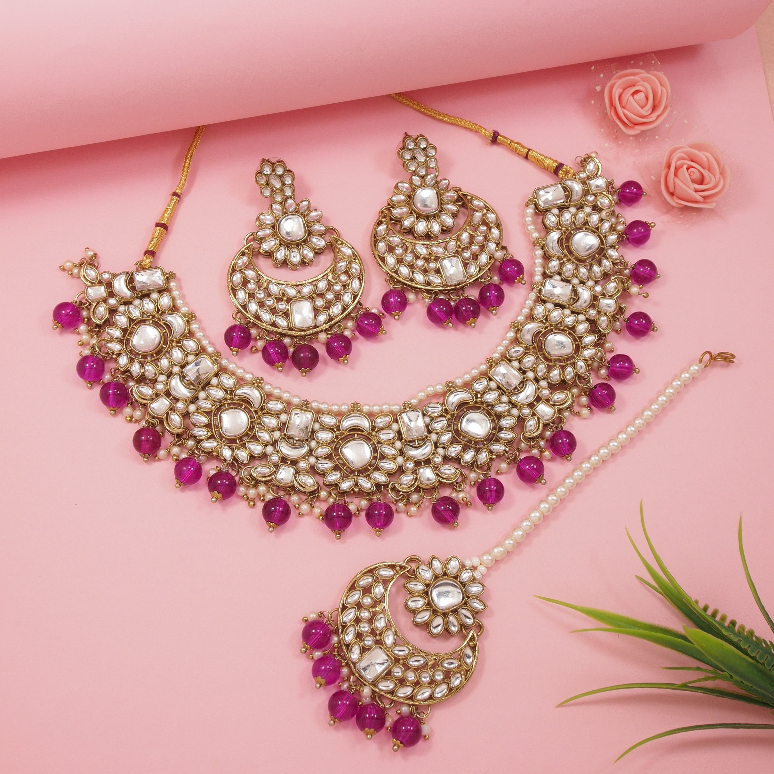 Paromita Pink Choker Set