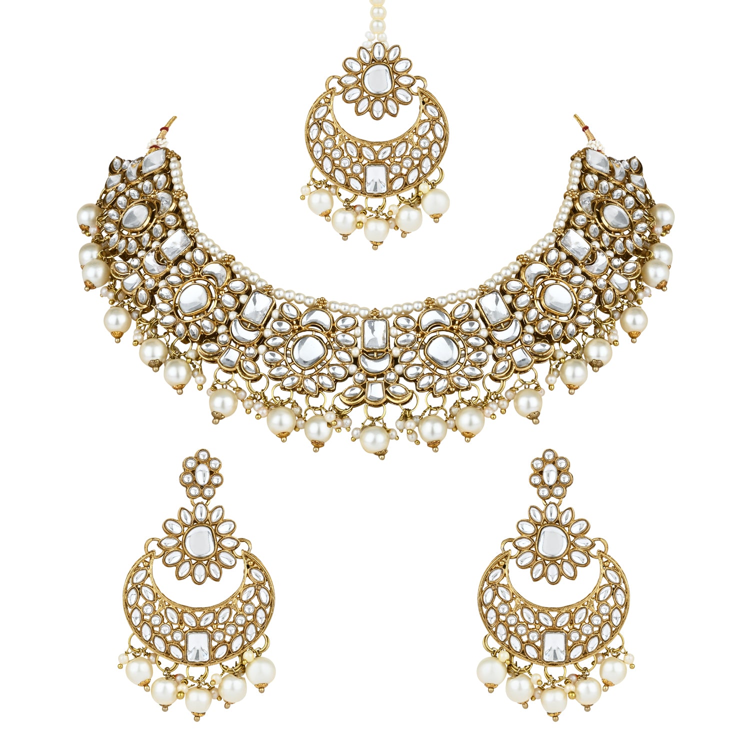 Paromita White Choker Set