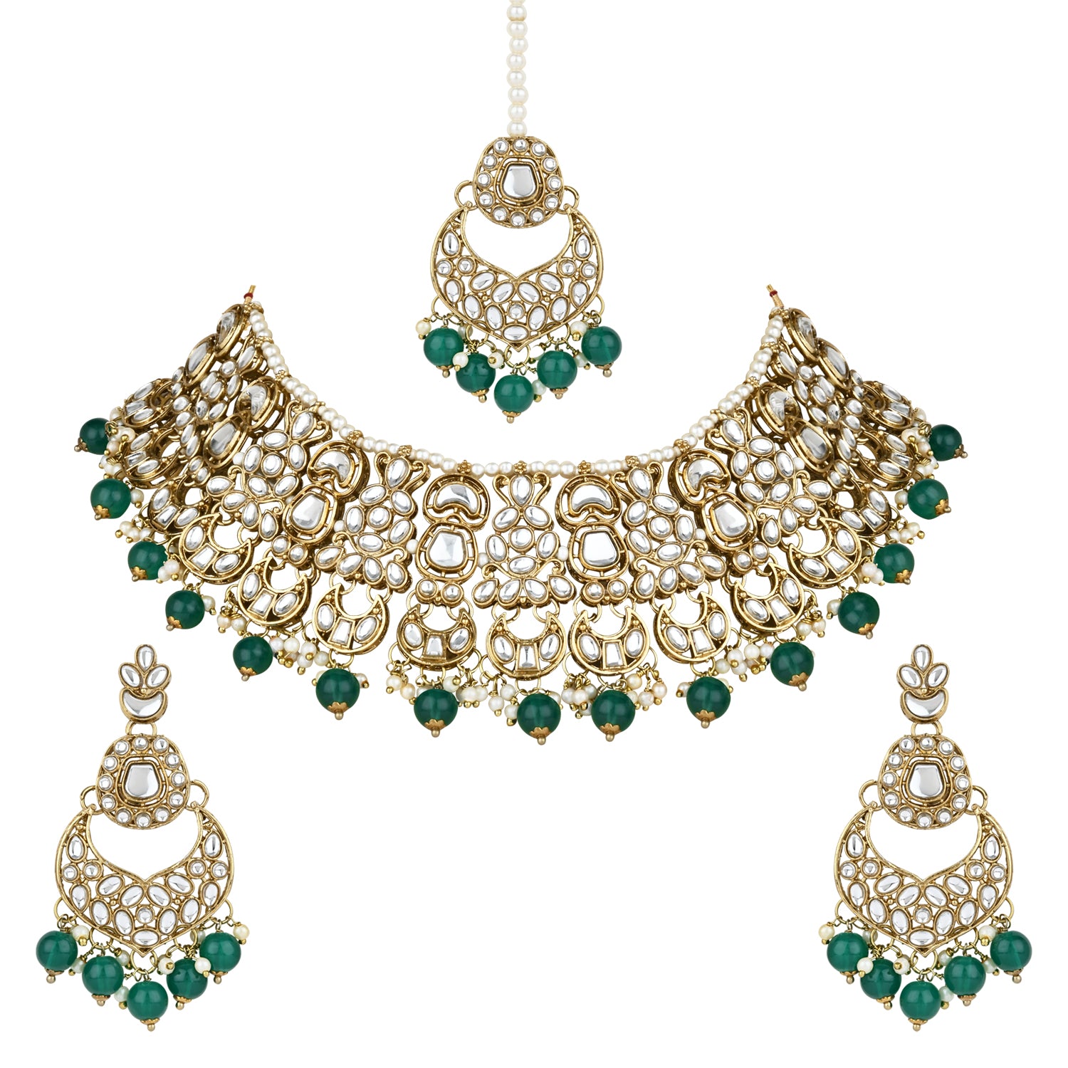 Rasika Green Choker Set