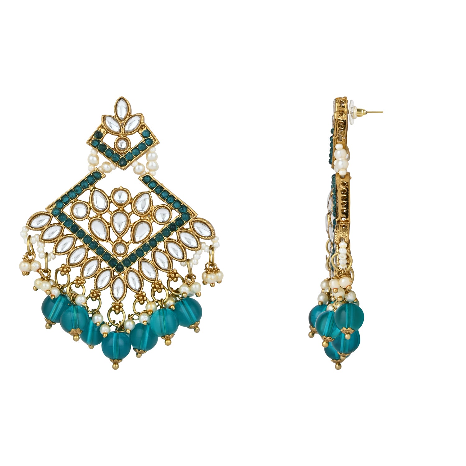 Reesha Peacock Green Choker Set