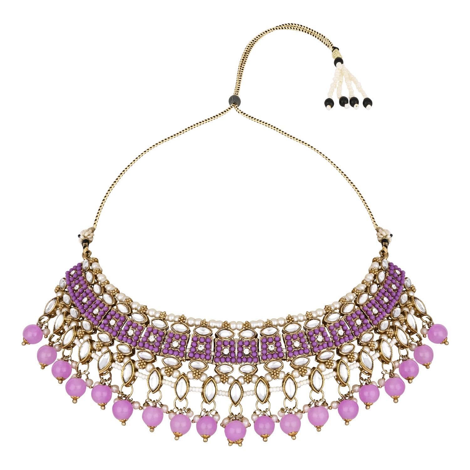 Reesha Purple Choker Set