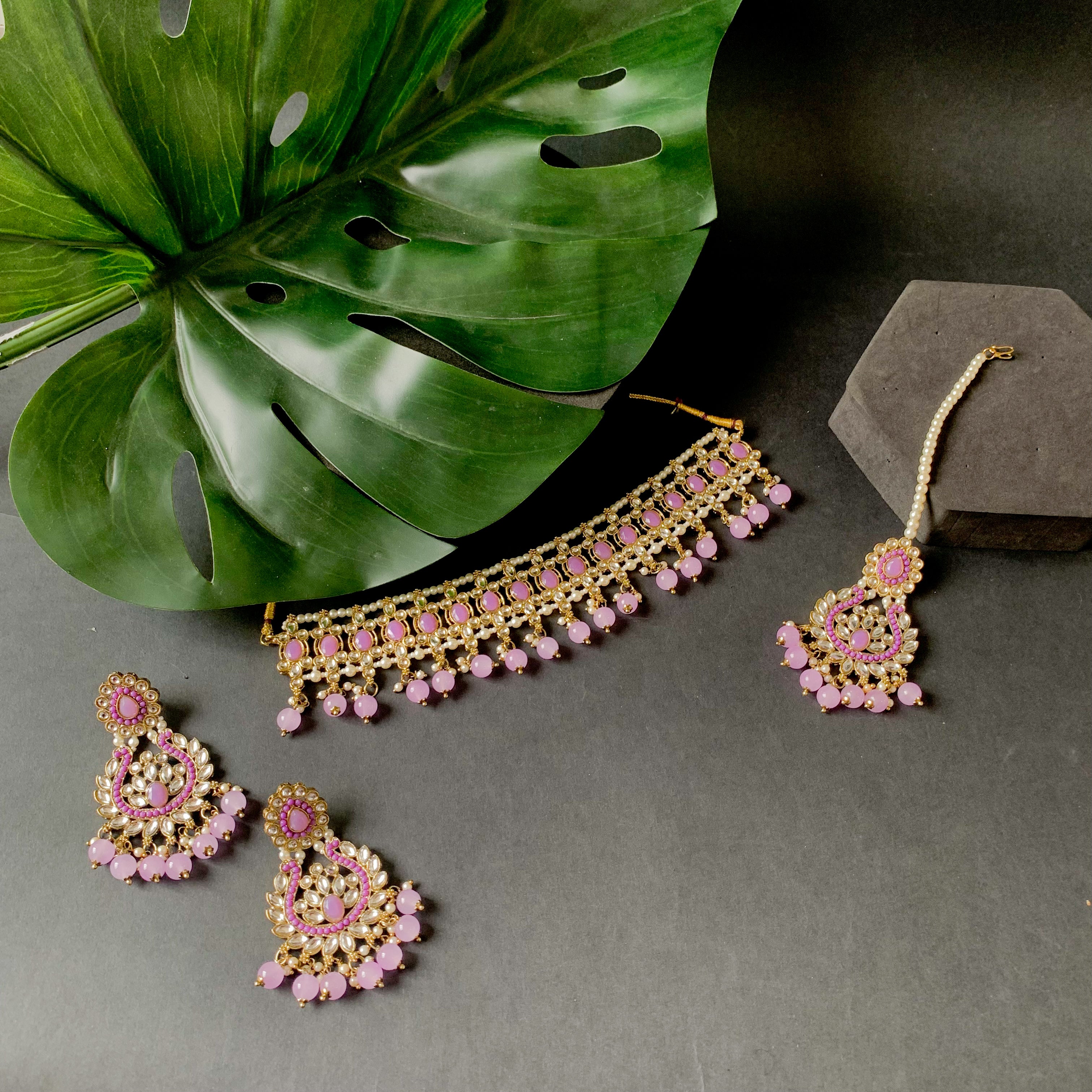 Shalina Purple Choker Set