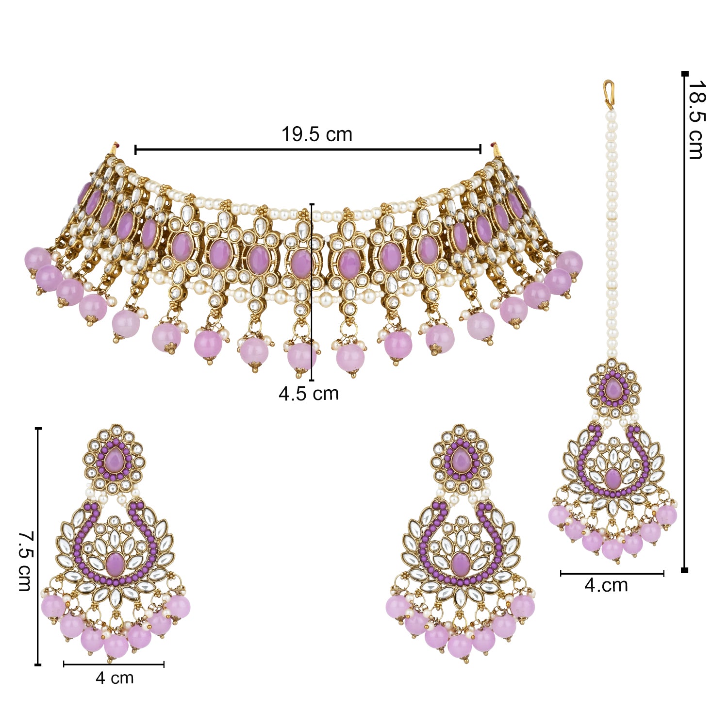 Shalina Purple Choker Set