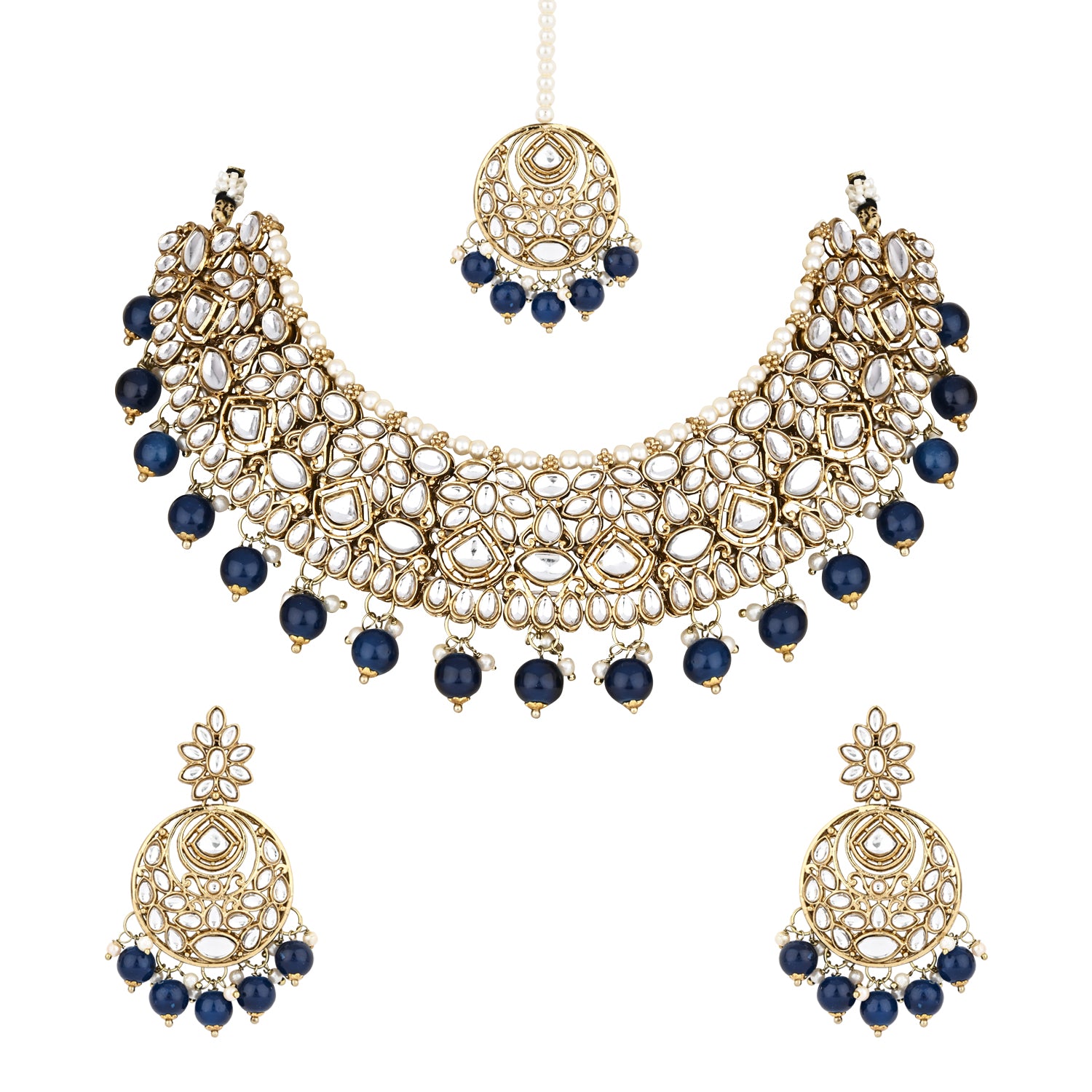Jenisha Blue Choker Set