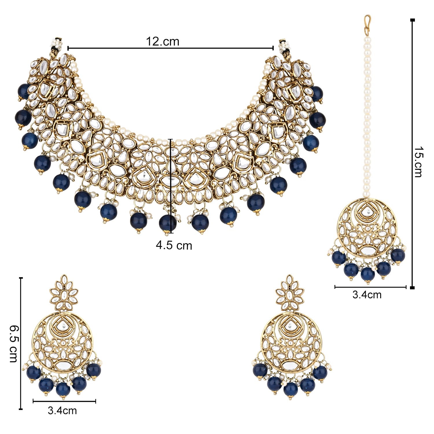 Jenisha Blue Choker Set