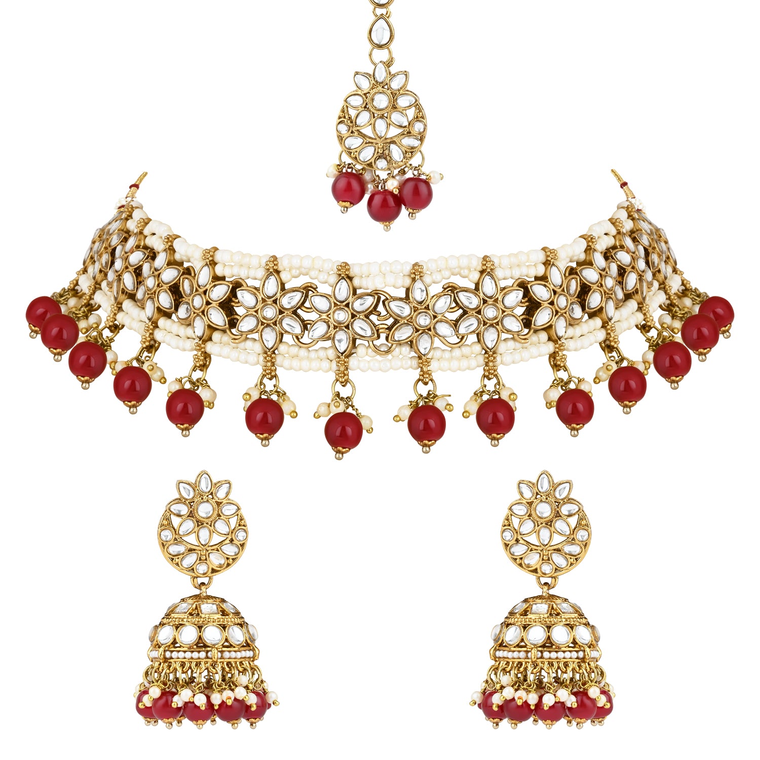 Reshmi Maroon Choker