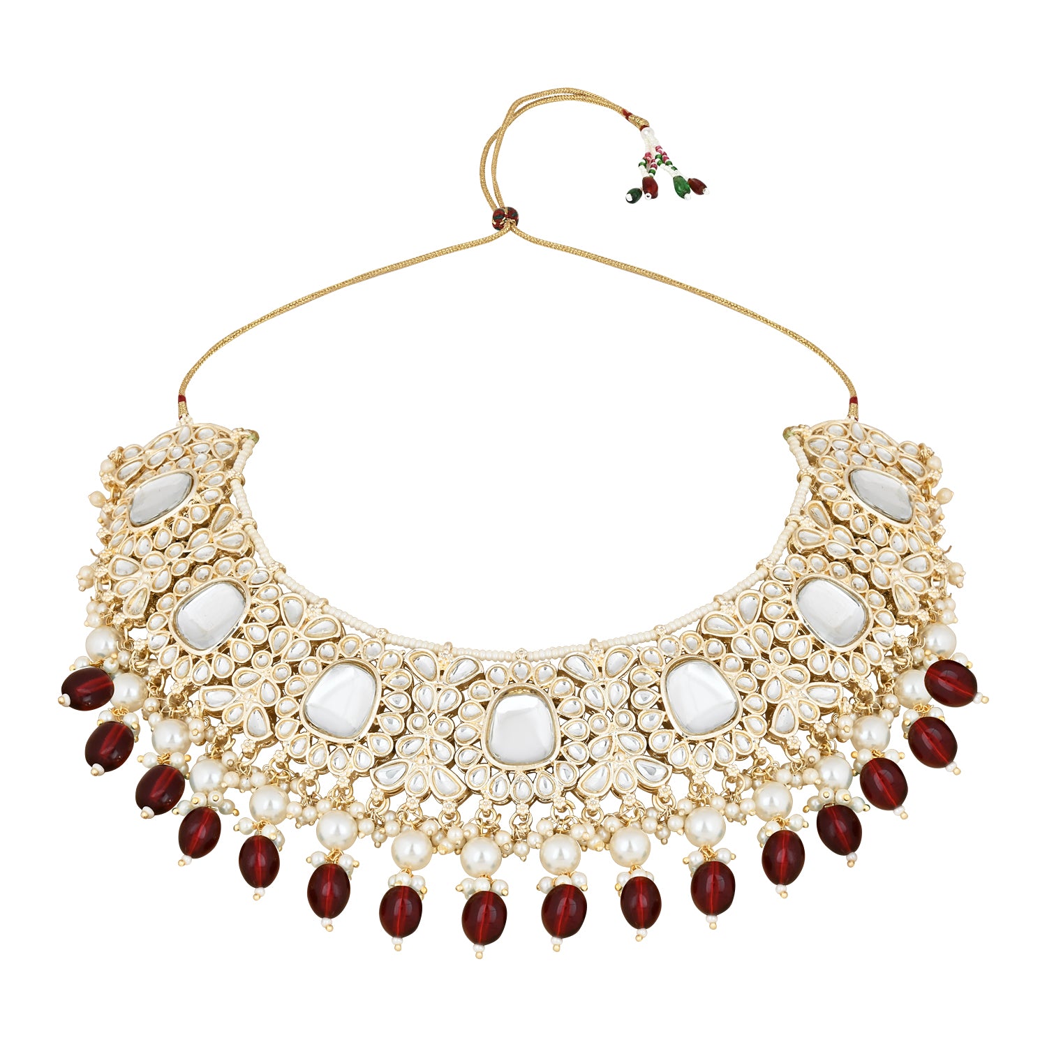 Lavishka Maroon Choker Set