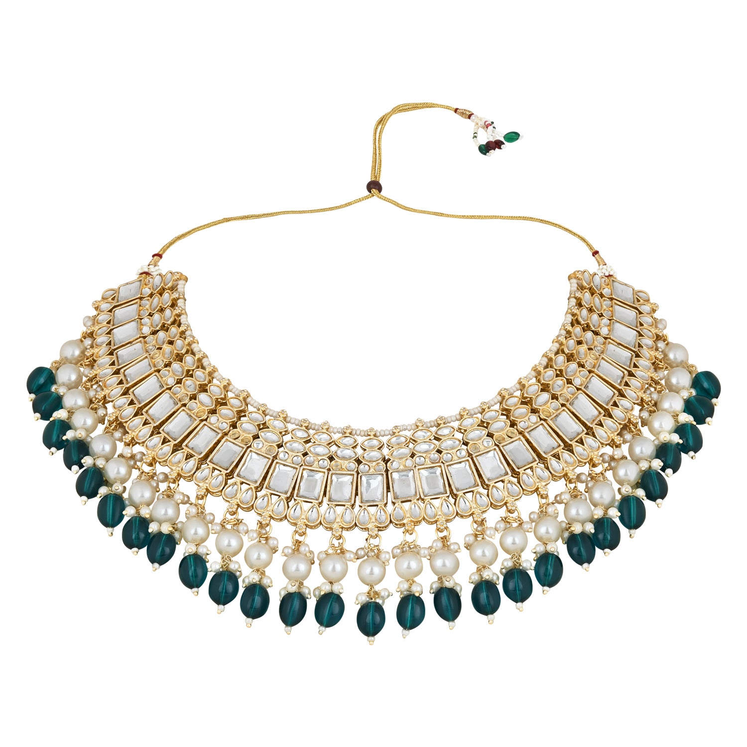 Bhavini Peacock Green Choker Set